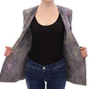 Roberto Fragata Chic Silk Floral One-Button Blazer