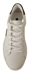 Dolce & Gabbana Chic White Leather Sneakers for Men