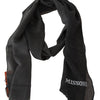 Missoni Elegant Black Wool Scarf with Fringes