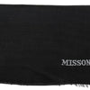 Missoni Elegant Black Wool Scarf with Fringes