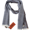 Missoni Elegant Gray Wool Scarf with Stripes and Fringes