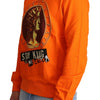 Dolce & Gabbana Regal Crewneck Cotton Sweater in Orange