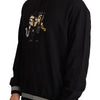 Dolce & Gabbana Elegant Embroidered Black Cotton Sweater