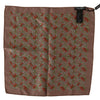 Dolce & Gabbana Elegant Brown Silk Pocket Square with Carrot Print