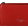 Dolce & Gabbana Elegant Leather Keychain in Vibrant Red