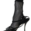 Dolce & Gabbana Chic Black Mesh Stiletto Sandals