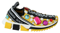 Dolce & Gabbana Embellished Yellow Sorrento Sneakers