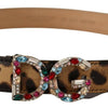 Dolce & Gabbana Elegant Crystal-Embellished Leopard Belt