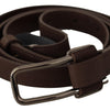 Costume National Elegant Brown Fashion Belt with Silver-Tone Buckle