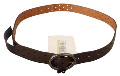 Costume National Elegance Redefined: Chic Brown Fashion Belt