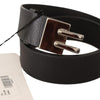 Costume National Elegant Black Leather Fashion Belt