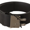 Costume National Elegant Black Leather Fashion Belt