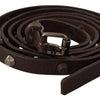 Costume National Chic Brown Leather Fashion Belt with Silver Buckle