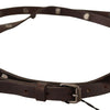 Costume National Chic Brown Leather Fashion Belt with Silver Buckle