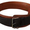 Costume National Elegant Dual-Tone Leather Fashion Belt