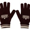 Dolce & Gabbana Elegant Red Cashmere Gloves with Crown Motif