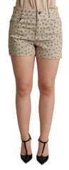 Chic Polka Dot Cotton Stretch Shorts