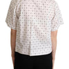 Dolce & Gabbana Chic Monochrome Polka Dot Polo Top