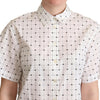 Dolce & Gabbana Chic Monochrome Polka Dot Polo Top