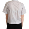 Dolce & Gabbana Chic Gray Polka Dot Short Sleeve Polo