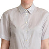 Dolce & Gabbana Chic Gray Polka Dot Short Sleeve Polo