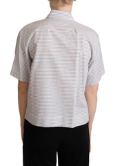 Elegant Polka Dots Collared Polo Top