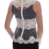 Dolce & Gabbana Elegant White Floral Lace Blouse Top