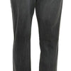 Just Cavalli Chic Gray Mid Waist Straight Leg Jeans