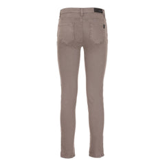 Impeccable Gray Cotton Stretch Pants