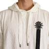 Dolce & Gabbana Exquisite Off-White Cotton Hooded Sweater