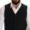 Dolce & Gabbana Elegant Black Cotton Formal Dress Vest