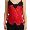 Dolce & Gabbana Enchanting Red Silk Blend Lace Camisole