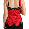 Dolce & Gabbana Enchanting Red Silk Blend Lace Camisole