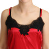 Dolce & Gabbana Enchanting Red Silk Blend Lace Camisole