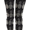 Dolce & Gabbana Chic Black Pineapple Print Skinny Capri Pants