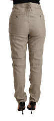 CYCLE Chic Beige Mid Waist Baggy Pants for Sophisticated Style