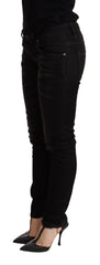 Chic Black Low Waist Skinny Denim