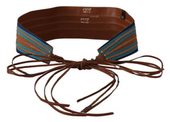 Elegant Multicolor Leather Waist Belt