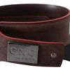 Costume National Elegant Dark Brown Leather Fashion Belt