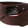 Costume National Elegant Dark Brown Leather Fashion Belt