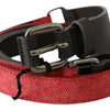 Costume National Elegant Red Brown Leather Fashion Belt