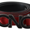 Costume National Elegant Red Leather Waist Belt