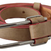 Costume National Beige Leather Fashion Belt