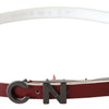 Costume National Chic Maroon Leather Fashion Belt