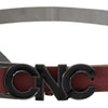 Costume National Elegant Maroon Leather Fashion Belt