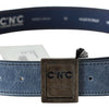 Costume National Elegant Blue Leather Fashion Belt