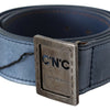 Costume National Elegant Blue Leather Fashion Belt