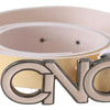 Costume National Chic Beige Logo Leather Belt