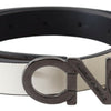 Costume National Metallic Gray Italian Leather Fashion Belt