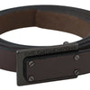 Costume National Elegant Brown Leather Fashion Belt